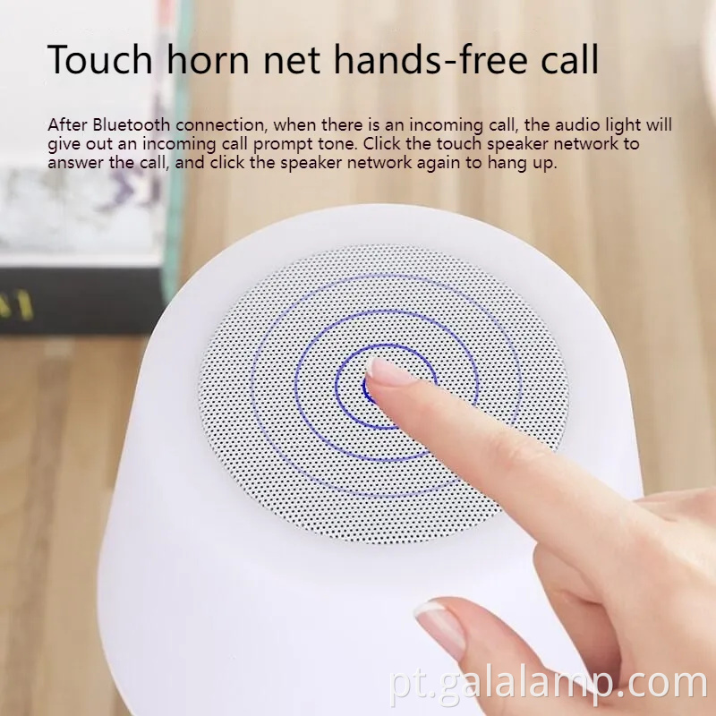 Alto -falante Bluetooth colorido com controle de toque e lâmpada